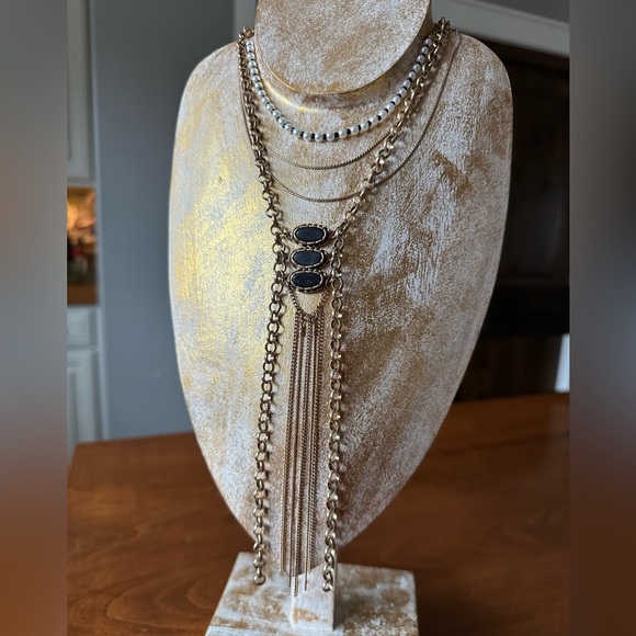 Free People Chantilly Layered Necklace in Gold - Picture 5 of 6